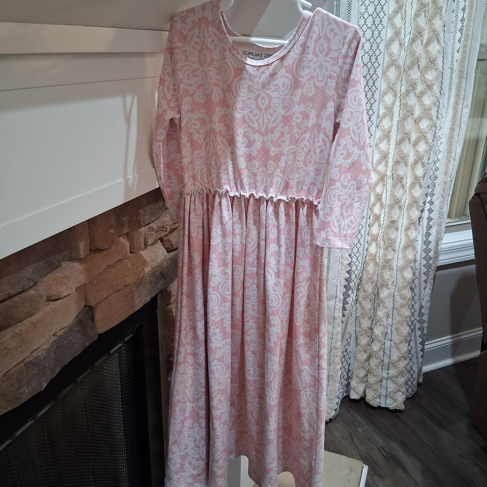 Pink Floral Kids Dress by